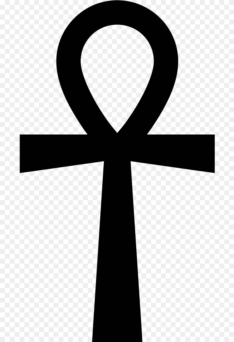 The Icon Is Shaped Like A Cross Key Of Life Symbol, Gray Free Transparent Png