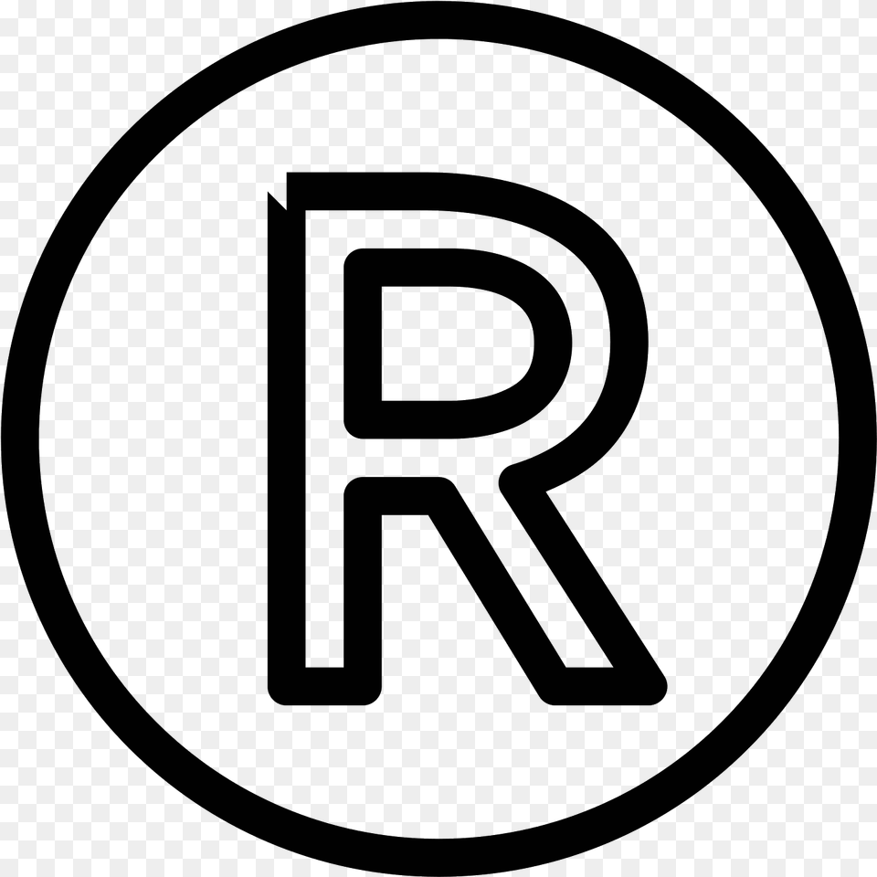 The Icon Is Used To Describe Registered Trademark, Gray Free Png