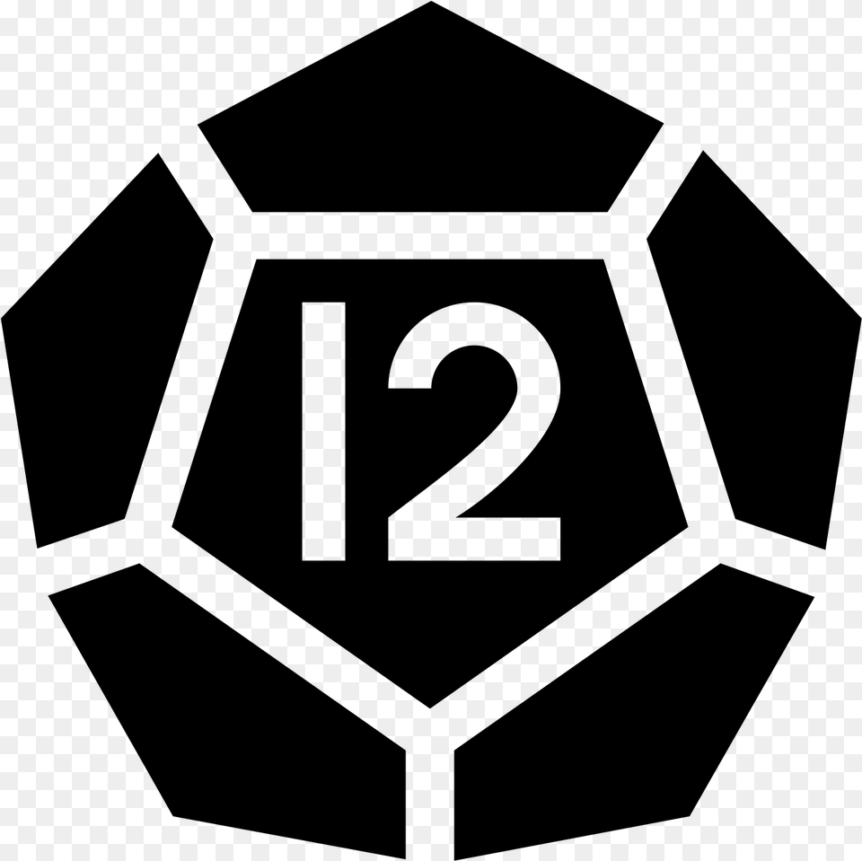 The Icon Resembles A 12 Sided Dice Shape But Only Six Dodecahedron Logo, Gray Free Png
