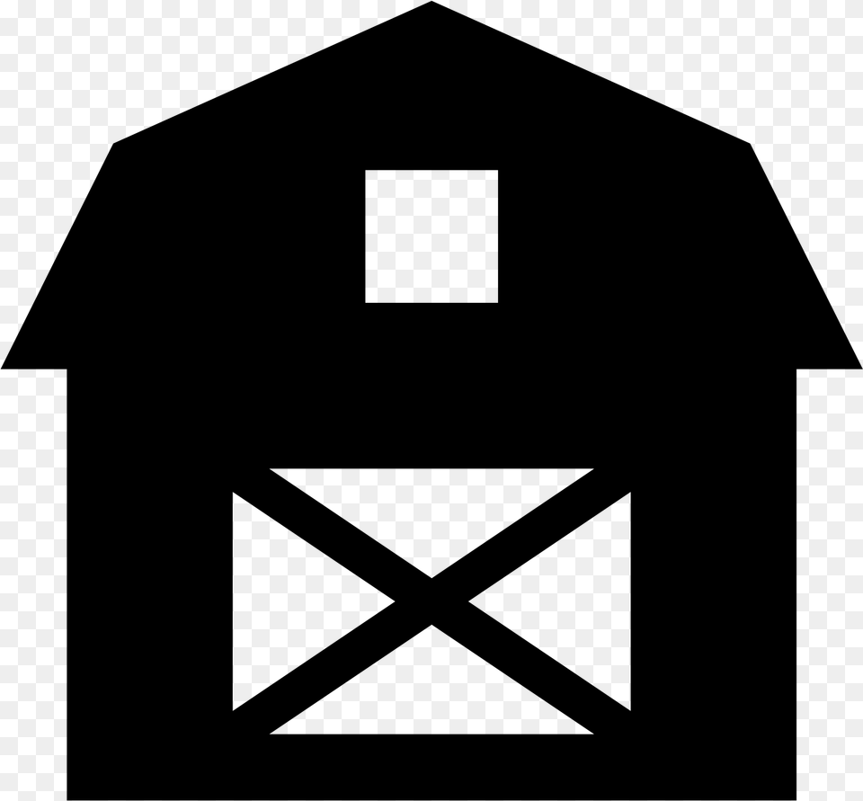 The Icon Shows A Barn On A Farm Barn Icon, Gray Free Transparent Png