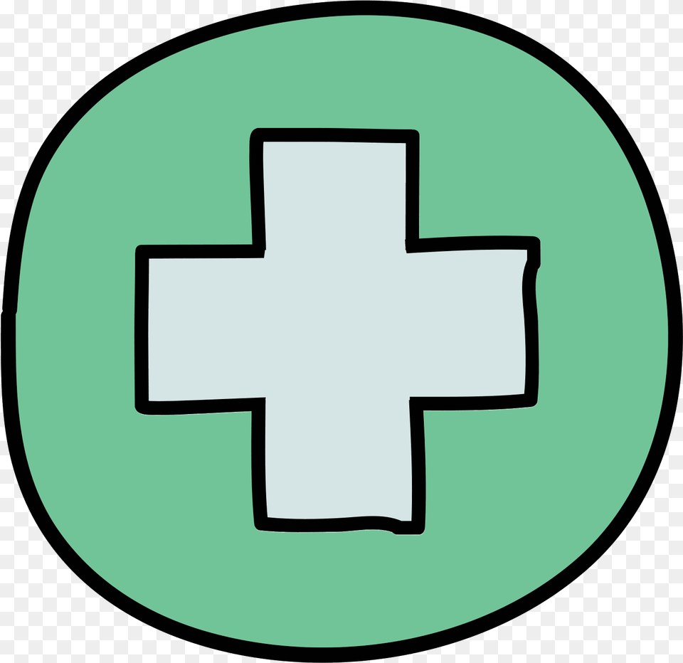 The Icon Shows A Box With A Cross Prominently Shown Dibujo Cara, Symbol, First Aid, Logo, Red Cross Png