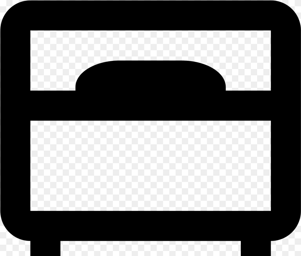 The Icon Single Bed Is Two Rectangles Sitting On Top, Gray Free Png