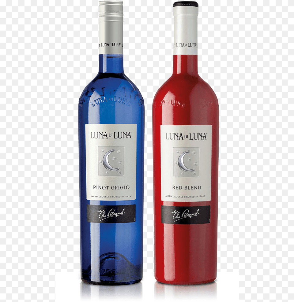 The Iconic And Brightly Colored Bottles Preserve Excellent Luna Di Luna Wine, Alcohol, Liquor, Wine Bottle, Bottle Png