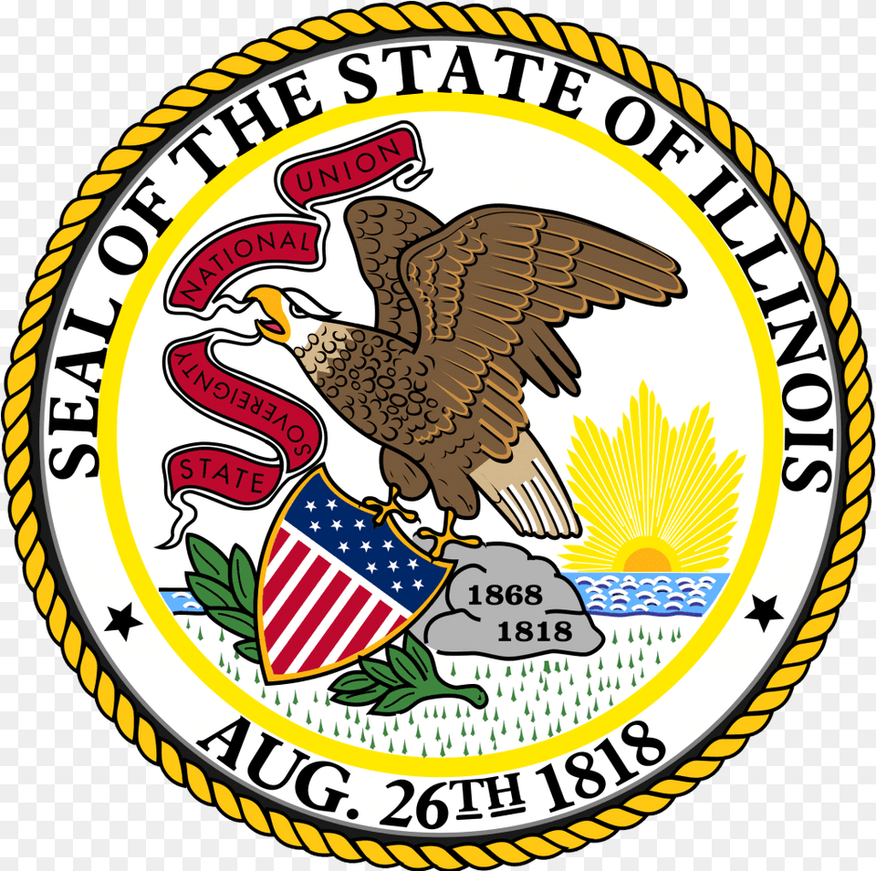 The Illinois Gaming Board Igb U2013 Lucky Lincoln Illinois State Seal, Badge, Logo, Symbol, Emblem Free Png