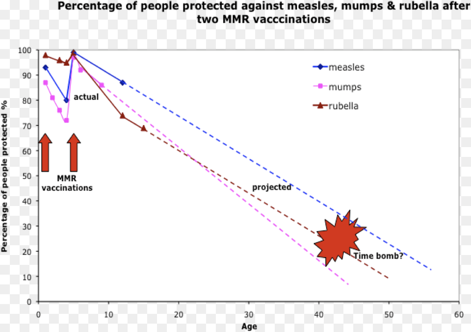 The Immunity Time Bomb From Immunisation Plot, Leaf, Plant, Chart Png Image