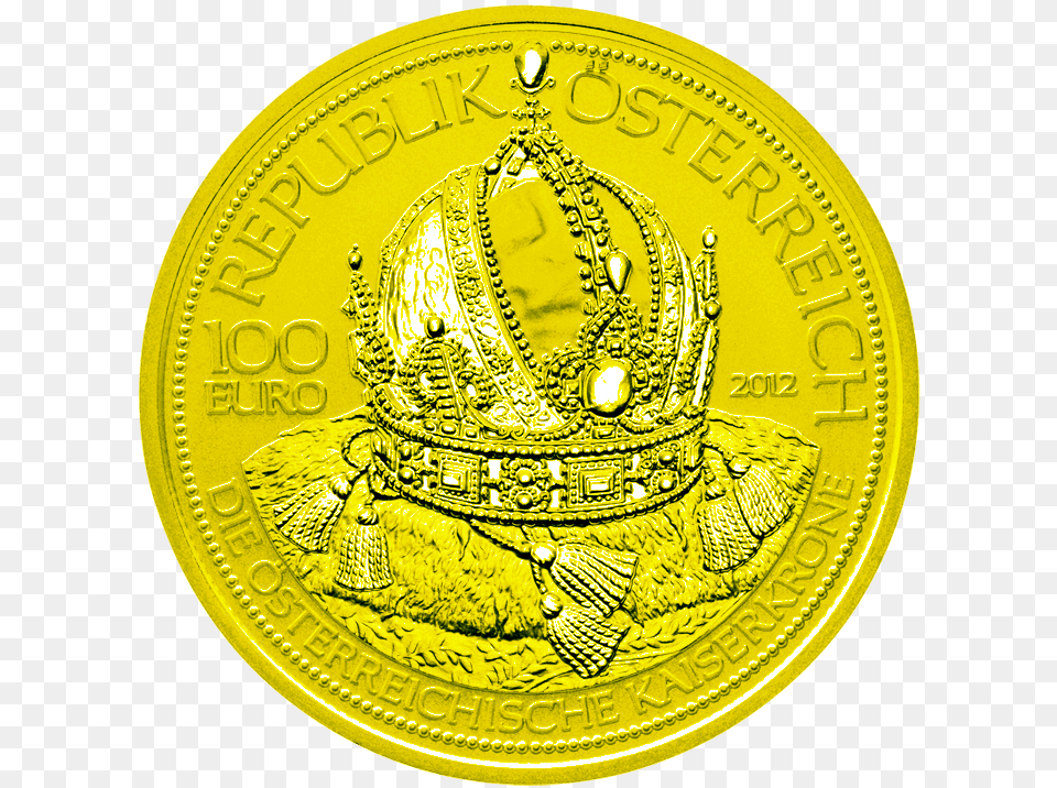 The Imperial Crown Of Austria 100 Euro Goldmnze Kaiserkrone, Gold, Coin, Money Free Png