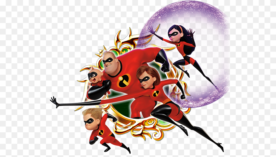 The Incredibles 2 Kingdom Hearts Union X Medals, Book, Comics, People, Person Png Image