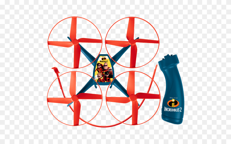 The Incredibles Rescue Drone Imc Toys, Machine, Wheel, Person, Bottle Png