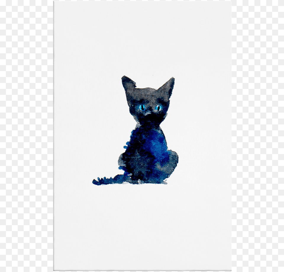 The Indigo Cat Print Devon Rex, Animal, Mammal, Pet, Black Cat Png Image