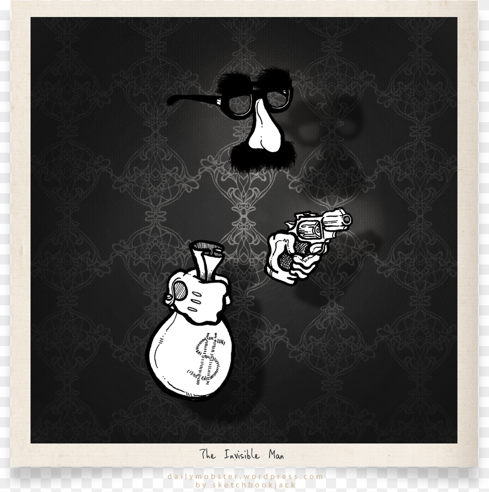 The Invisible Man Bank Robber Nose Glasses Disguise Cartoon, Cutlery, Spoon, Light, Accessories Png Image