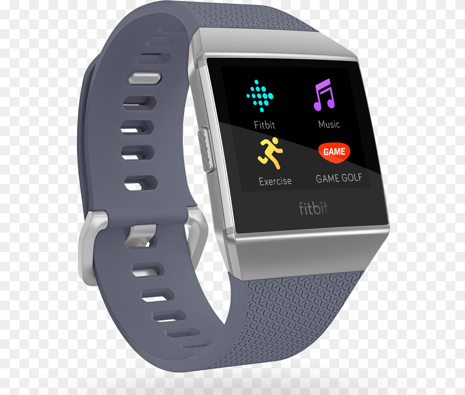 The Ionic Has All The Bells And Whistles Attached Fitbit Nest, Arm, Body Part, Person, Wristwatch Free Transparent Png