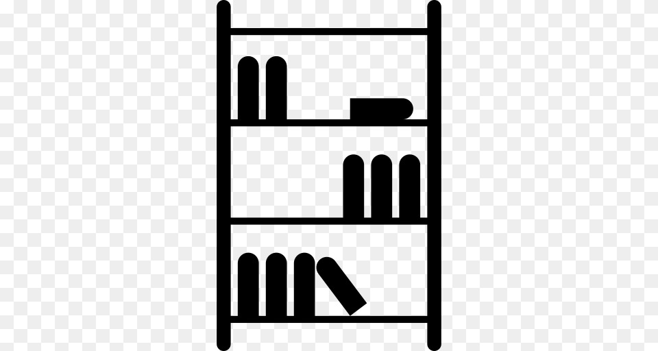 The Is Bookshelf Bookshelf Decor Icon With And Vector Format, Gray Free Png