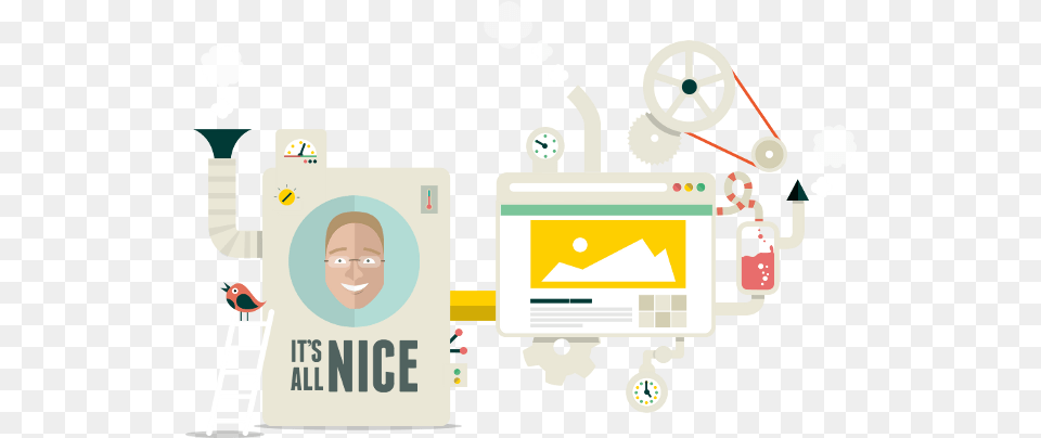 The It S All Nice Website Making Machine Cartoon, Face, Head, Person, Baby Free Transparent Png