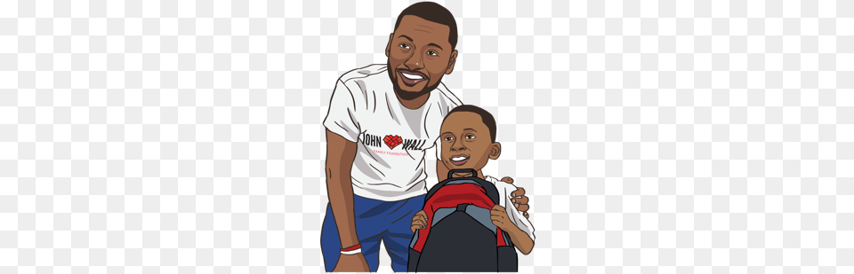 The John Wall Family Foundation Continues To Serve Cartoon, T-shirt, Clothing, Portrait, Photography Free Png