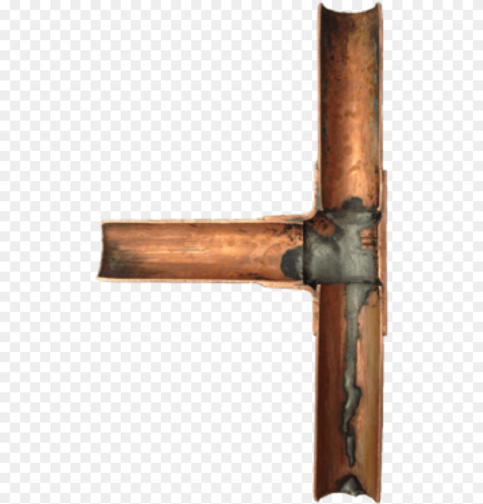 The Joint With Excess Solder Running Down The Inside, Cross, Symbol, Crucifix Png Image