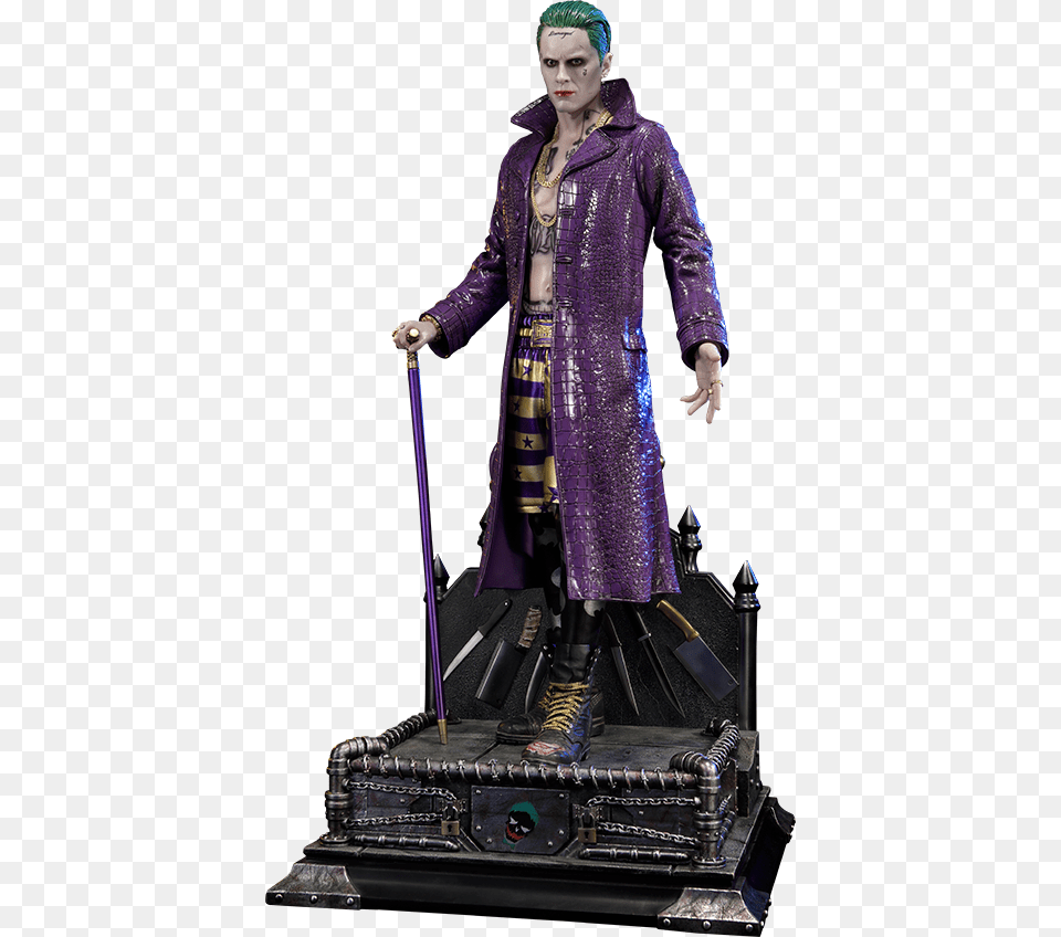 The Joker 13 Scale Statue By Prime 1 Studio Joker Suicide Squad Statue, Clothing, Coat, Long Sleeve, Sleeve Free Transparent Png