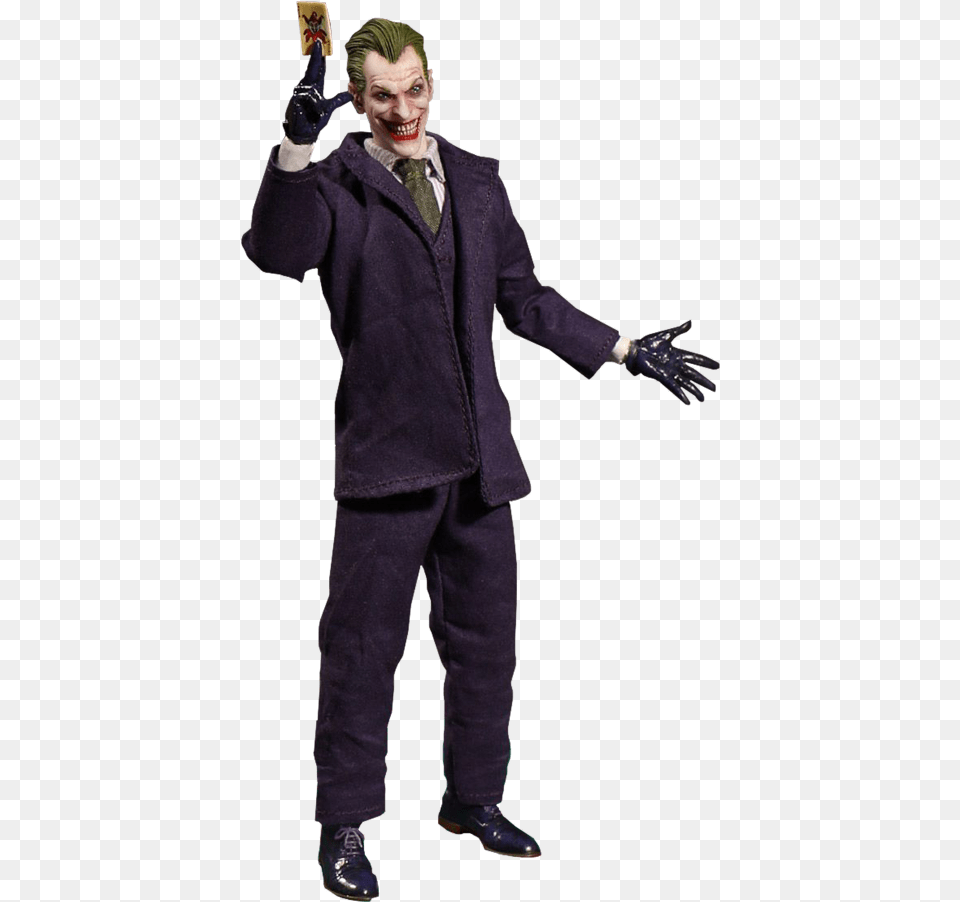 The Joker Collectible Figure Figura Close Up One12 Marvel Action, Suit, Clothing, Coat, Figurine Png
