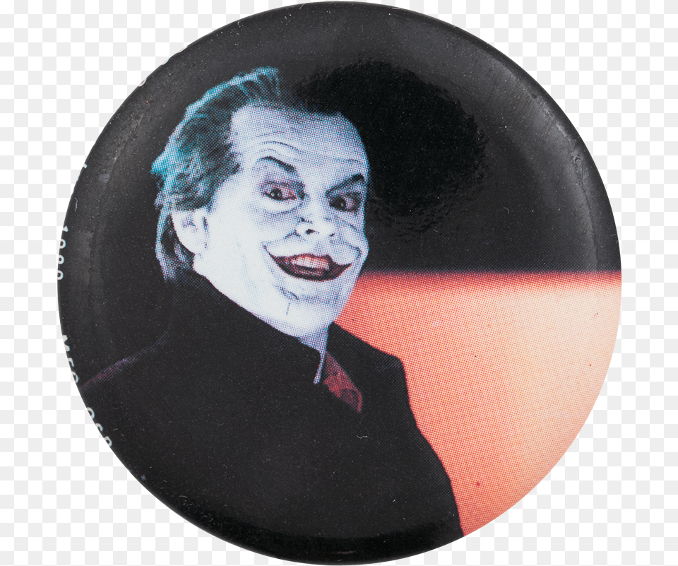 The Joker Jack Nicholson Entertainment Button Museum Joker, Symbol, Badge, Logo, Photography Free Transparent Png