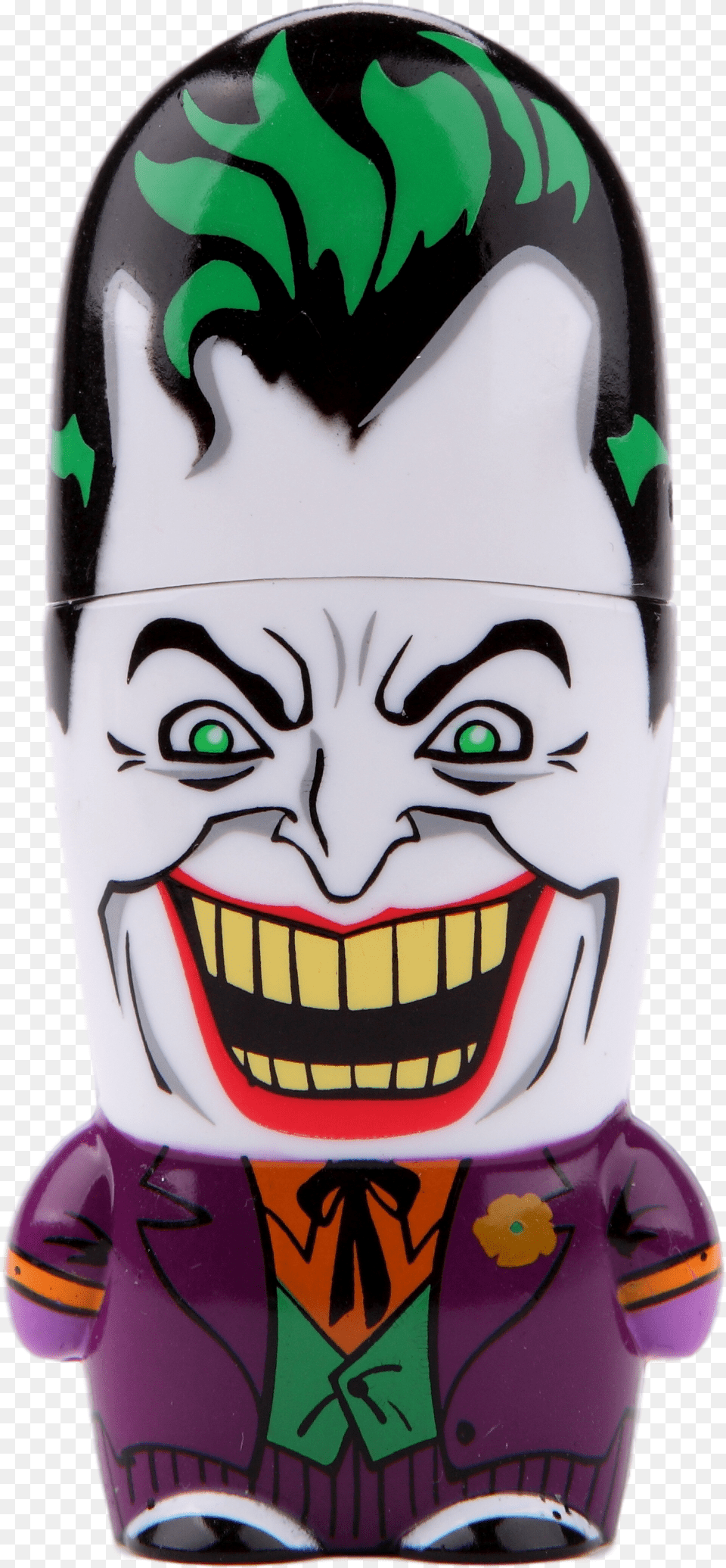 The Joker Mimobot Batman Series Dc Comics Usb Flash, Person, Face, Head, Cosmetics Free Png Download