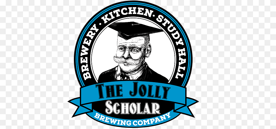 The Jolly Scholar Brewing Company Cleveland Oh, Logo, People, Person, Adult Png Image