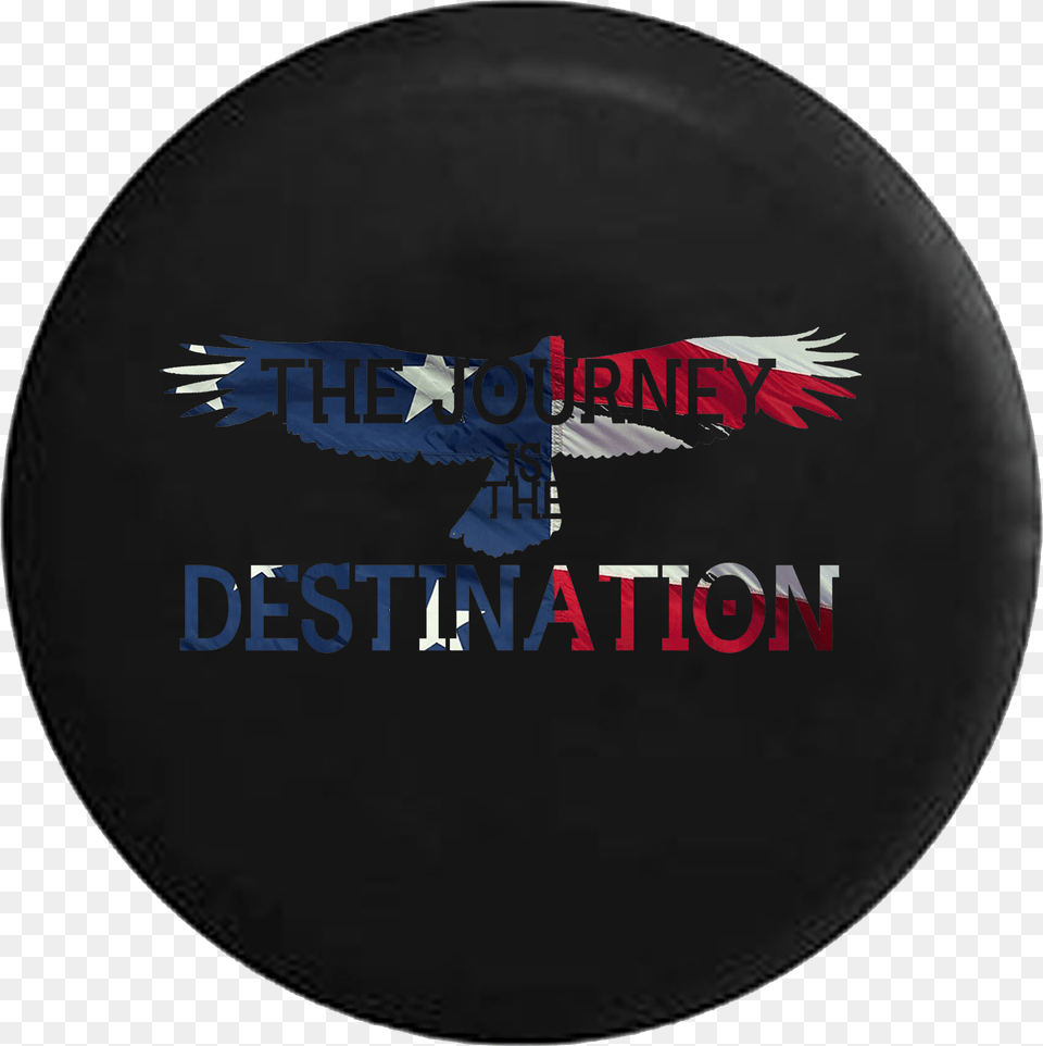 The Journey Is The Destination Waving American Flag Circle, Toy, Disk, Frisbee Free Transparent Png