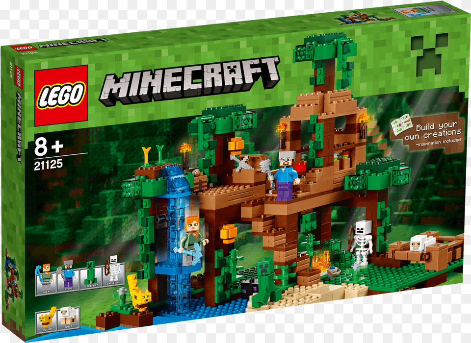 The Jungle Tree House Lego Other Building Blocks Lego Minecraft Jungle Treehouse, Toy, Person, Lego Set Png Image