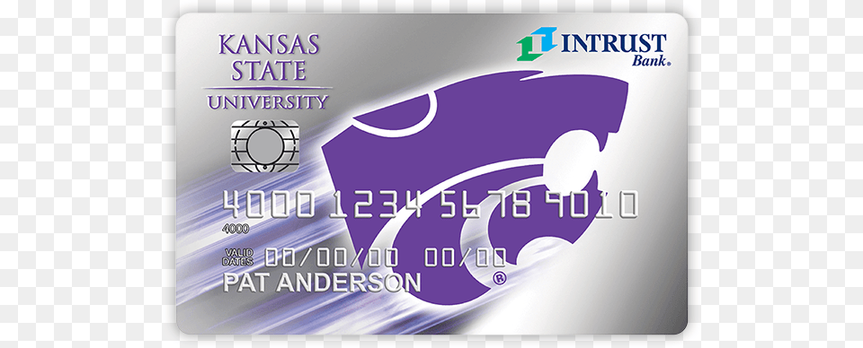 The Kansas State Wildcat Credit Card Intrust Bank, Text, Credit Card, Computer, Electronics Free Transparent Png