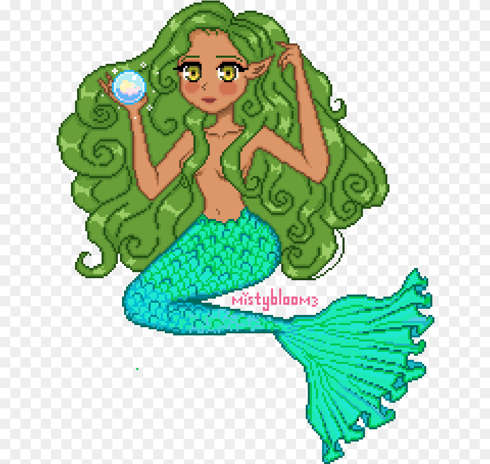 The Kelp Mermaid Illustration, Green, Person, Face, Head Free Transparent Png