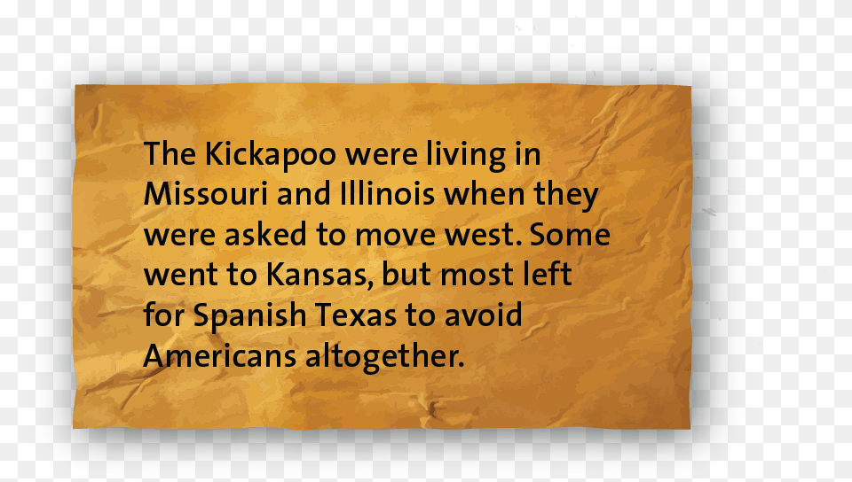 The Kickapoo Were Living In Missouri And Illinois When Paper, Text Png Image