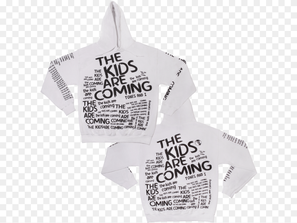 The Kids White Hoodie Long Sleeve, Clothing, Knitwear, Sweater, Sweatshirt Free Transparent Png