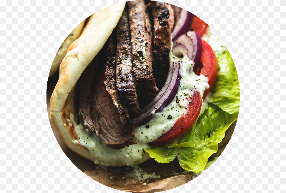 The King Gyro Gyro, Food, Food Presentation, Bread, Plate Free Png Download