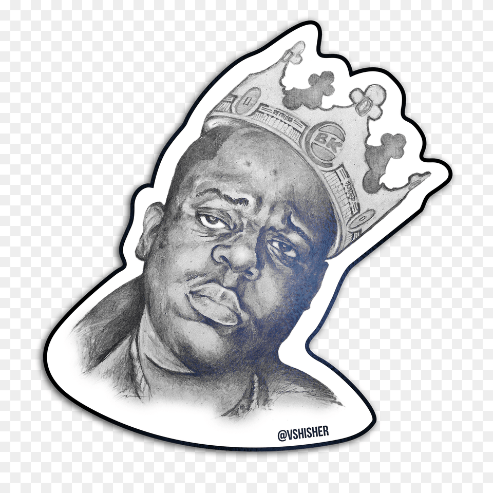 The King Of Bk The Notorious B I G Is The King Of Brooklyn, Portrait, Photography, Person, Head Free Png