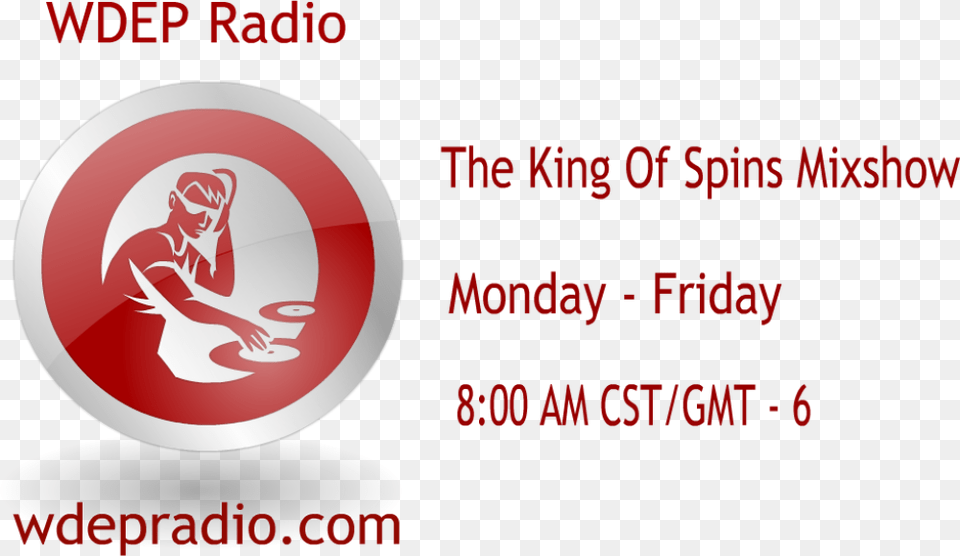 The King Of Spins Mixshow Can Be Heard M F At 8 Am Mcd, Logo, Baby, Person, Face Png Image