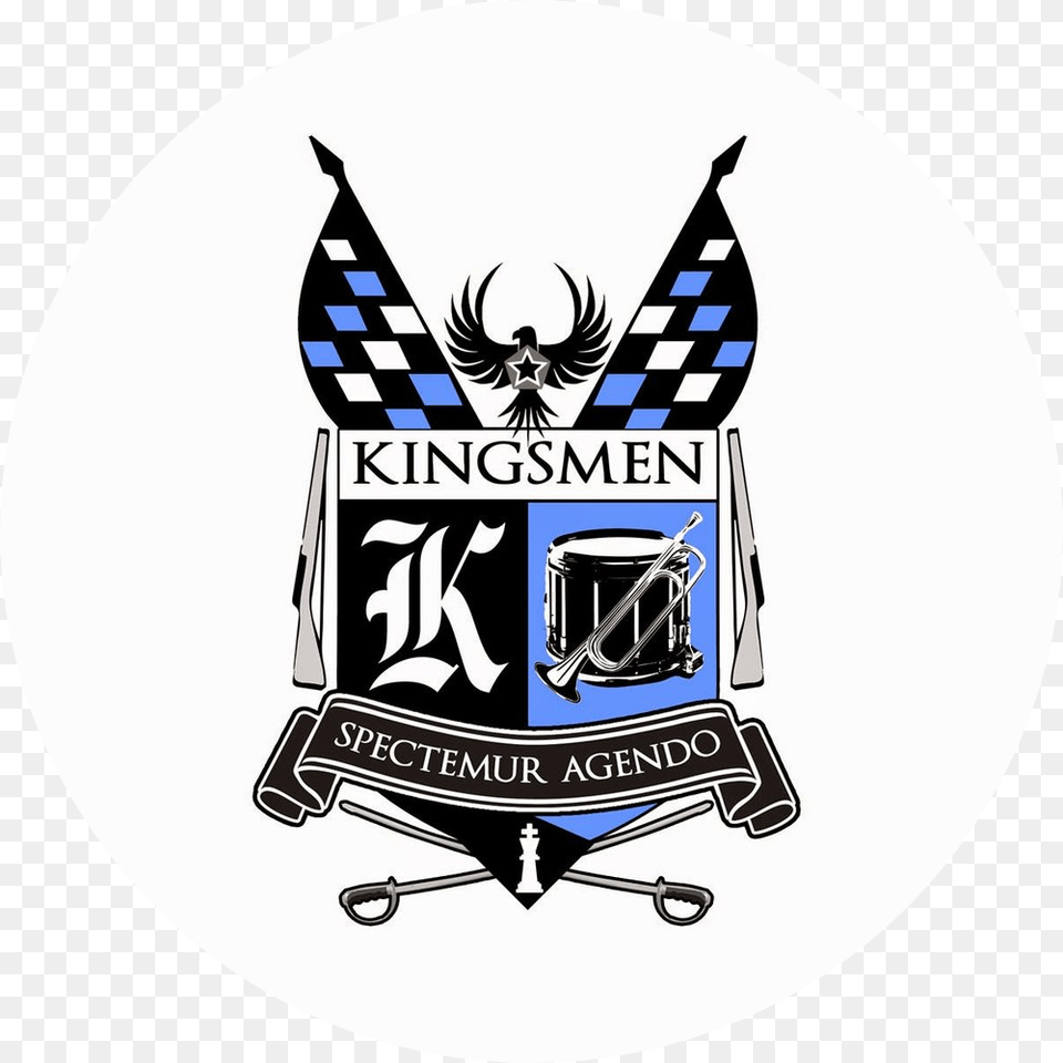 The Kingsmen Drum Corp Emblem, Symbol, Logo, Badge Png