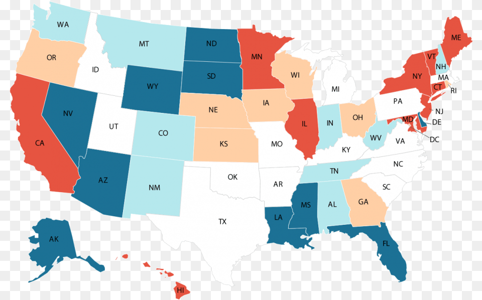 The Kiplinger Tax Map Guide To State Income Taxes S John F Kennedy Library, Chart, Plot, Atlas, Diagram Png