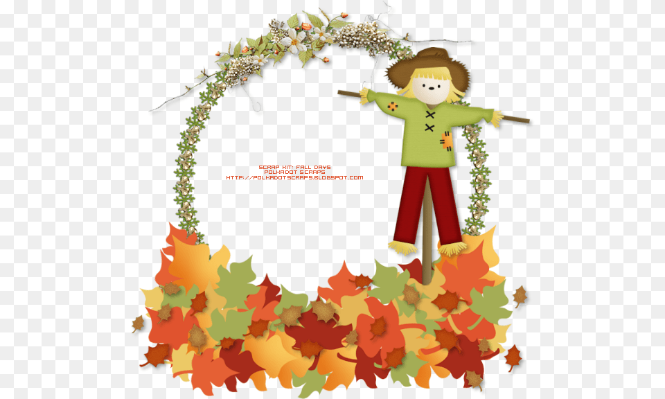 The Kit Used Was Fall Days By Polka Dot Scraps Illustration, Leaf, Plant, Baby, Person Png