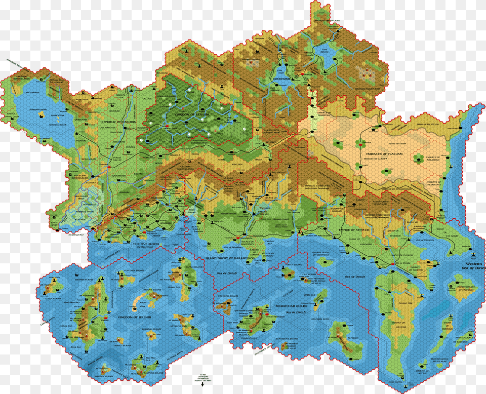 The Known World Of Mystara Rpg Map Mapa Dungeons And Dragons Mystara Map, Chart, Plot, Atlas, Diagram Free Transparent Png