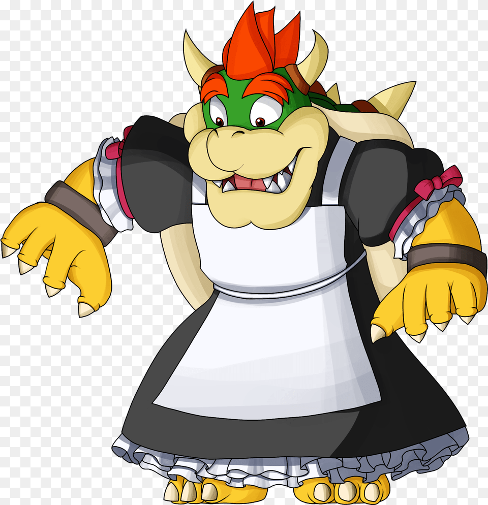 The Koopa Maid Bowser Maid, Baby, Person, Book, Cartoon Free Png Download