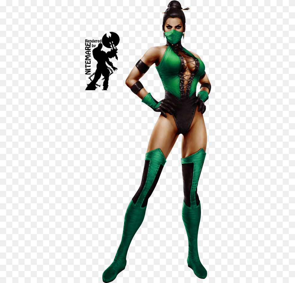 The Ladies Of Mortal Kombat Mk 9 Jade Hd Wallpaper Jade Cosplay Costume From Mortal Kombat Ix, Clothing, Person, Spandex, Adult Png Image