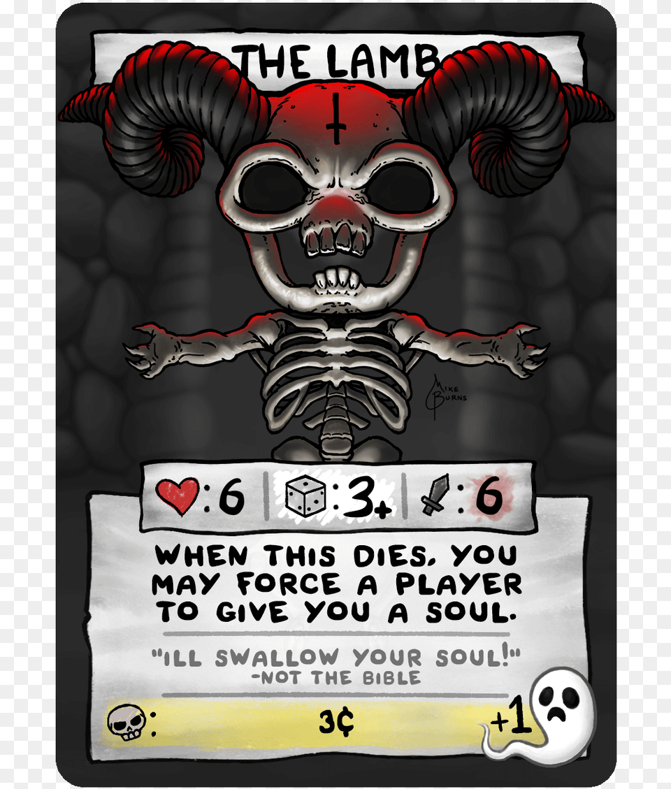 The Lamb Binding Of Isaac Four Souls All Cards, Advertisement, Poster, Face, Head Free Png Download