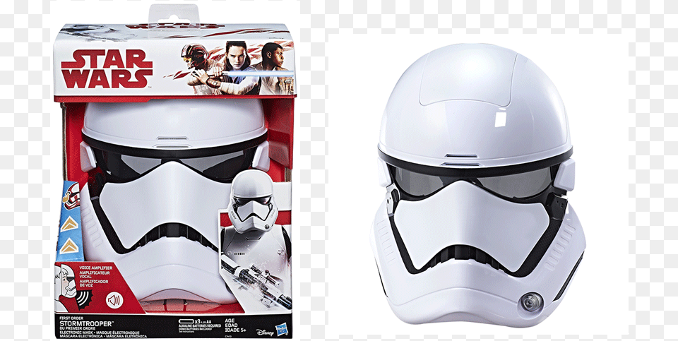 The Last Jedi Electronic Mask First Order Stormtrooper Masks, Clothing, Crash Helmet, Hardhat, Helmet Free Png Download