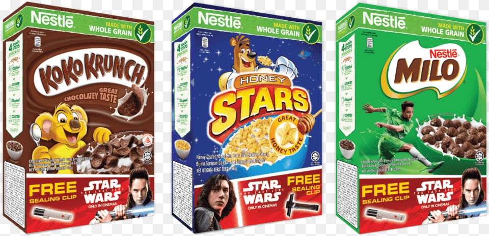 The Last Jedi39 Sealing Clips Nestle Milo Cereal, Adult, Male, Man, Person Free Png