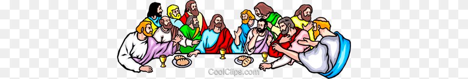 The Last Supper Royalty Vector Clip Art Illustration, Person, People, Baby, Crowd Png Image