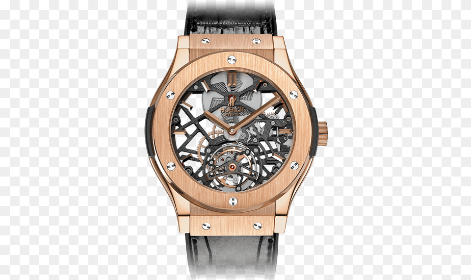 The Layered Gears Seemed Promising But Didn39t Make Hublot Classic Fusion Skeleton Tourbillon Titanium, Arm, Body Part, Person, Wristwatch Free Png