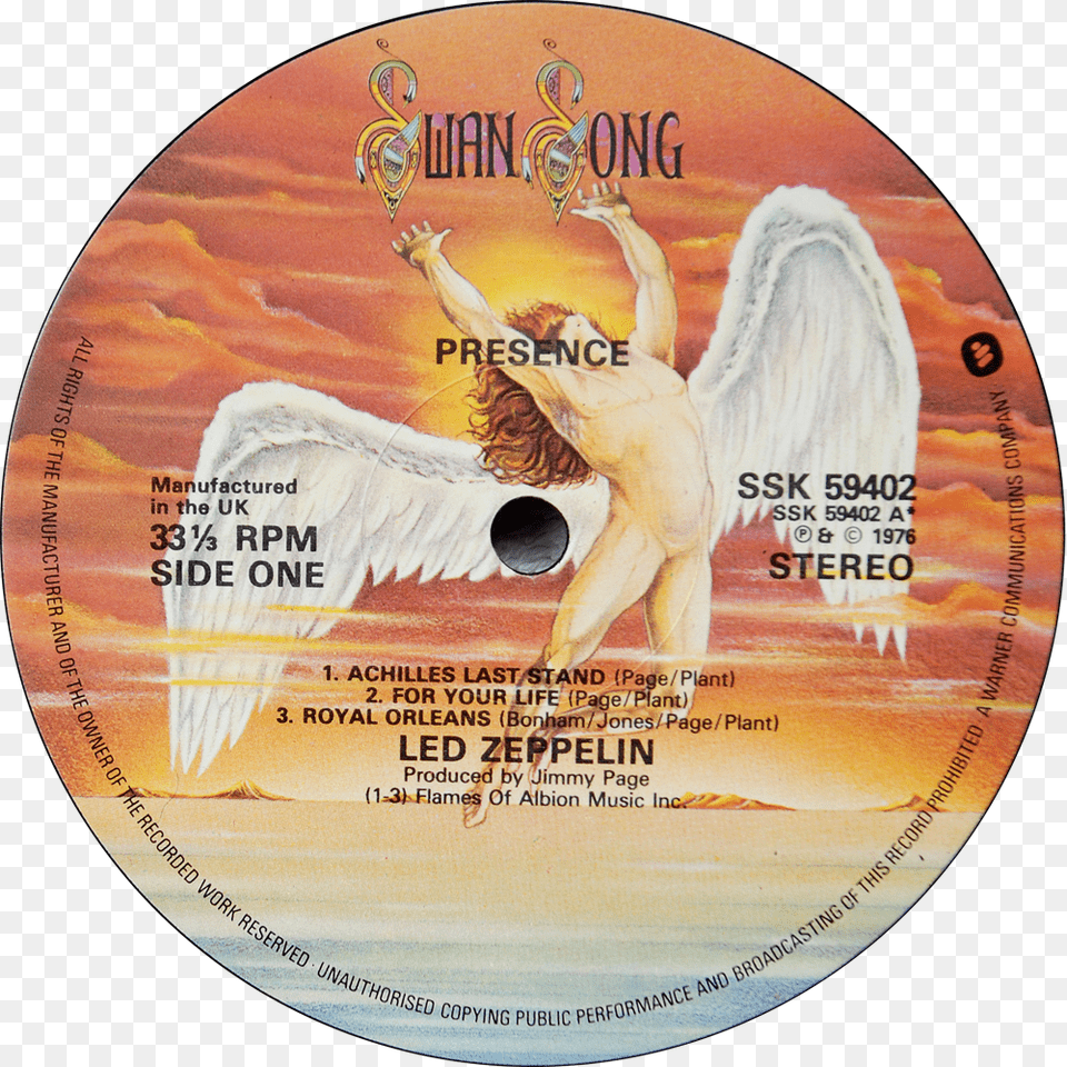 The Led Zeppelin Vinyl Label, Disk, Dvd, Adult, Male Png
