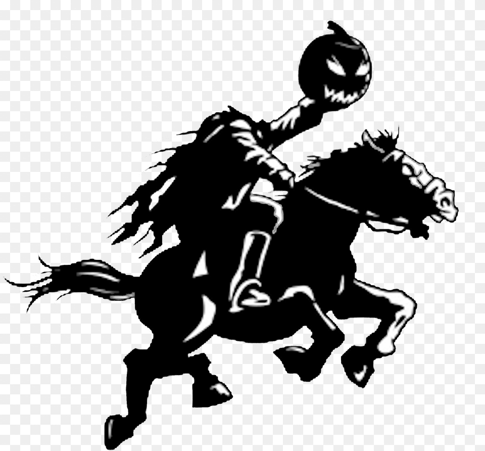 The Legend Of Sleepy Hollow The Headless Horseman Pursuing Headless Horseman, Stencil, Adult, Male, Man Free Transparent Png