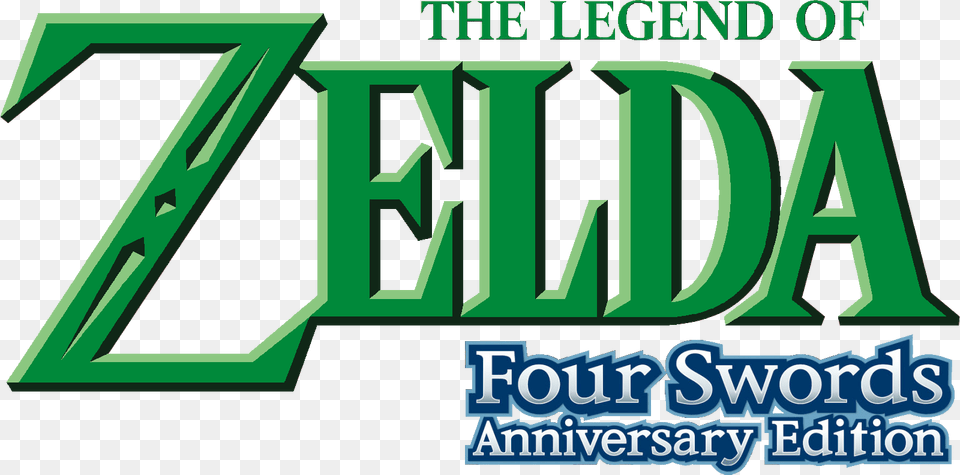 The Legend Of Zelda Four Swords Anniversary Edition Legend Of Zelda, Logo, Bulldozer, Machine, Green Free Png Download
