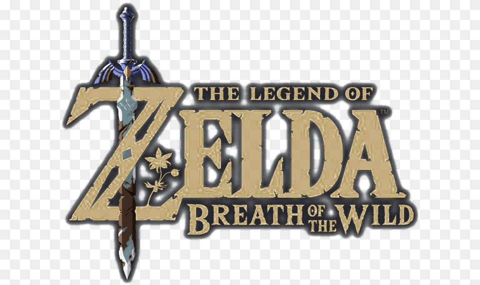 The Legend Of Zelda Logo Transparent Transparent Logo Legend Of Zelda Breath, License Plate, Sword, Transportation, Vehicle Free Png Download