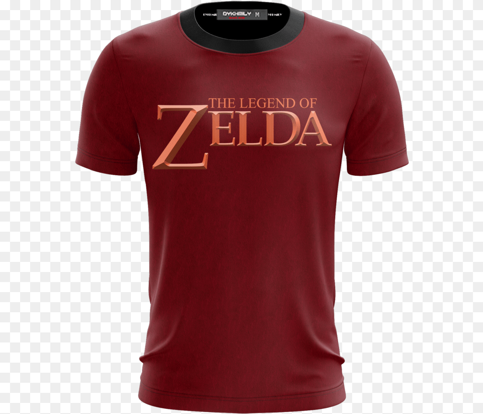 The Legend Of Zelda Wing Crest Unisex 3d T Shirt, Clothing, T-shirt, Maroon Png Image