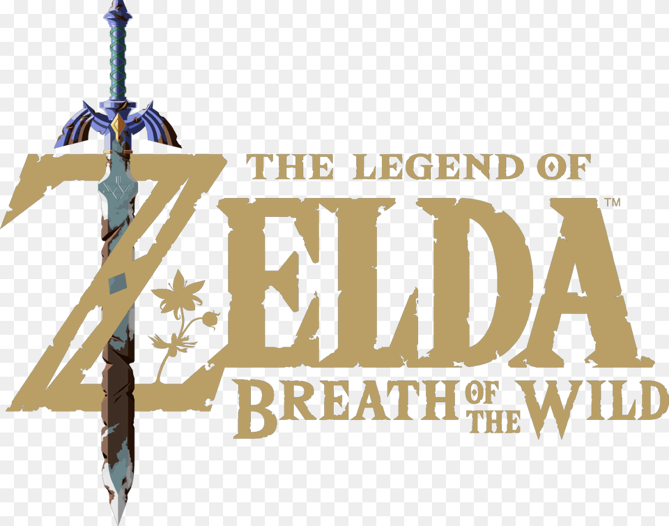 The Legend Of Zelda Zelda Logo Breath Of The Wild, Sword, Weapon, Spear, Person Png Image